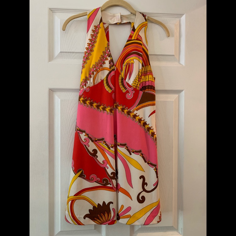 Vintage funky halter dress.